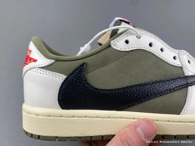 Official Maikesneakers 1 LOW DM7866-200 X JORDAN MEDIUM OG SCOTT TRAVIS OLIVE AIR 0716
